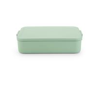 Brabantia - Make & Take Fiambrera Bento - Grande - Compartimentos Extraíbles - Tapa con Clips - Apta para Congelador, Microondas & Lavavajillas - Verde (Jade Verde) - 25,5 x 16,7 x 6,2 cm