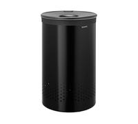Brabantia Cesto de lavandería Brabantia tapa de plástico 60 L Negro mate
