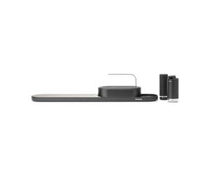 Brabantia - Conjunto SinkStyle con organizador fregadero, bandeja de secado, dispensador de jabón y placa de acero inoxidable extraíble - Mineral Infinite Grey