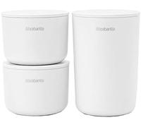 Brabantia Contenedores portaobjetos 3 uds. blanco