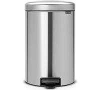 brabantia Cubo con Pedal Newicon, 20 Litros, con Cubo Interior de Plástico - Matt Steel brabantia