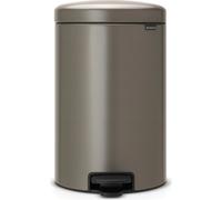 brabantia Cubo con Pedal Newicon, 20 Litros, con Cubo Interior de Plástico - Platinum brabantia