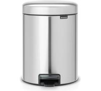brabantia Cubo con Pedal Newicon, 5 Litros, Cubo Interior de Plástico - Matt Steel Fingerprint Proof brabantia