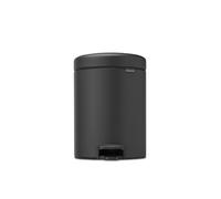 brabantia Cubo con Pedal Newicon, 5 Litros, Cubo Interior de Plástico - Mineral Infinite Grey brabantia
