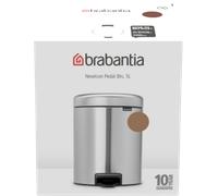 brabantia Cubo con Pedal Newicon, 5 Litros, Cubo Interior de Plástico - Warm Bronze brabantia