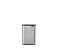 Brabantia - Cubo de basura Bo 4 L - Pequeño y elegante cubo de basura - Tapa de apertura fácil y cierre suave - Higiénico, ahorra espacio - Montaje en pared - Para baño o dormitorio - Acero Mate AH