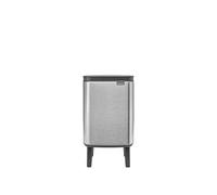 Brabantia - Cubo de basura Bo Hi 4 L con tapa de cierre suave, interior extraíble y asa de transporte - Adecuado para baño, dormitorio y oficina en casa - Matt Steel Fingerprint Proof