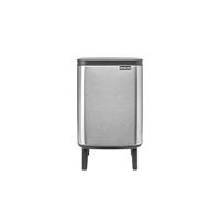 Brabantia - Cubo de basura Bo Hi 7 L con tapa de cierre suave, interior extraíble y asa de transporte - Adecuado para baño, dormitorio y oficina en casa - Matt Steel Fingerprint Proof