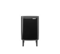 Brabantia - Cubo de basura Bo Hi 7 L con tapa de cierre suave, interior extraíble y asa de transporte - Adecuado para baño, dormitorio y oficina en casa - Matt Black