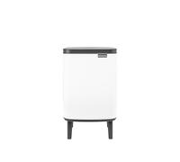 Brabantia Cubo de basura Bo Hi 7 L – tapa cierre suave, interior extraíble y asa – Blanco