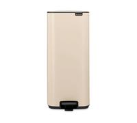 Brabantia Cubo de basura con pedal Bo 30 L, cubo extraíble, apertura a pedal – Beige suave