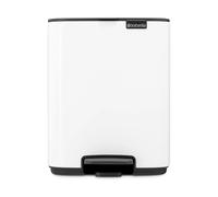 Brabantia Cubo de basura Bo 7 L con pedal, incluye bolsas PerfectFit, blanco