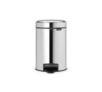 Brabantia Cubo de Basura con Pedal para el baño, 3L, Color Acero Brillante