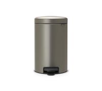 Brabantia Cubo de basura con pedal, Platinum, 12 l