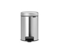 Brabantia Cubo de basura de basura con pedal para el baño, 3L, color acero mate