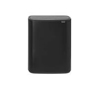 Brabantia Bo Touch Bin 2x30l con dos compartimentos de plástico - negro mate