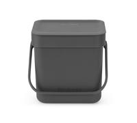 Brabantia Ordenar y ordenar Go cubo de basura 3l - gris