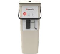 brabantia Cubo de Basura - Sort & Go, 40 L - Soft Beige brabantia