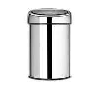 Brabantia Touch Bin - Cubo de basura, 3 litros, cubo interior de plástico extraíble, acero mate anti-huellas