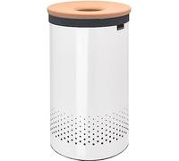 Cesto para la ropa sucia Brabantia 60L con tapa de corcho - blanco