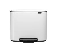 Brabantia Bo cubo de basura con pedal 11l+23l - blanco