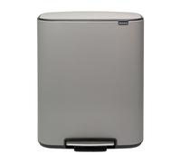Brabantia Cubo de pedal Bo 2x30 L Mineral concrete grey