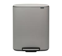 Brabantia - Cesto de la ropa plegable - Almacenamiento multifuncional - Se pliega - Revestimiento resistente al agua - Asas suaves para levantar - Gran volumen - Gris - 35L