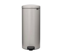 Brabantia NewIcon 30L cubo de basura cocina (Soft Grey), papelera cocina con cierre suave e interior extraíble, cubo basura pedal grande con base antideslizante y bolsas PerfectFit, 29x38x68 cm