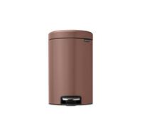 brabantia Cubo de Pedal Newicon, 12 Litros, con Cubo Interior de Plástico - Satin Taupe brabantia