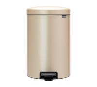 Brabantia NewIcon Cubo de Basura con Pedal, Stainless Steel, Metallic Gold, 20L