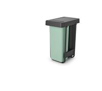 Brabantia Cubo extraíble Sort & Go 2x 30L Cubo empotrable bajo fregadero, interior puertas cocina | Unidad reciclaje residuos doble integrada, rieles lisos, cubos interiores extraíbles | Grey & Green