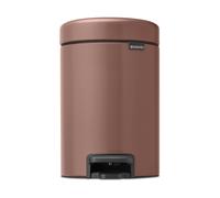 brabantia Cubo con Pedal Newicon, 3 Litros, con Cubo Interior de Plástico - Satin Taupe brabantia