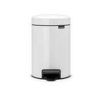 Brabantia Cubo de basura con pedal, Blanco, 3 l