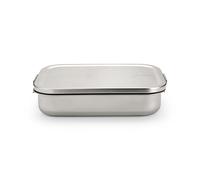 Brabantia - Fiambrera acero inoxidable Make & Take con separador ajustable, Diseño duradero y atemporal para sándwiches, wraps y tentempiés - Matt Steel, Grande