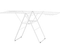 Brabantia HangOn Tendedero Plegable, Acero Inoxidable, Fresh White, 25 m | Para 3 Cargas de Ropa, Alas Ajustables, Para Prendas Grandes y Pequeñas, Con 8 Ganchos para Perchas, Ahorra Espacio
