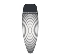 Brabantia Ironing Board Cover D Funda de Mesa de Planchar, Titan Oval | Tabla de Planchado D, Forro 100 % Algodón, Capa de Espuma de 8 mm, Resistente y Duradera, Apta para Lavar a Mano, 135x45 cm