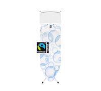 Brabantia Ironing Board Mesa de Planchar C, Bubbles, 124x45 cm | Para Generadores de Vapor, Altura Ajustable, Base Antideslizante, Superficie Estable, Ergonómica, Plegable y Compacta