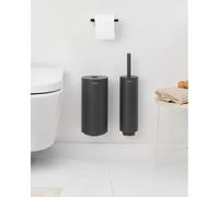 Brabantia - Juego de Accesorios para el baño Mindset - Escobilla de baño, portarrollos y dispensador de Rollos - Escobilla con cerdas higiénicas - Resistente - Materiales de fijación - Gris Infinito
