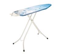 Brabantia - Mesa de Planchar B - para Plancha de Vapor - Universal Ajustable - para Diestros y Zurdos - No se Desliza y No Araña - Plegable - Ice Water - 124x38 cm