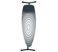 Brabantia - Mesa de Planchar D - para Plancha y Generador de Vapor - Universal Ajustable - No se Desliza y No Araña - área de Apoyo Resistente - Plegable - Titan Oval - 135x45 cm