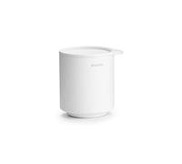 Brabantia - Mindset Bote de Almacenaje - óptimo para Organizar Artículos Pequeños - Tapa Higiénica de Tacto Suave - Resistente a la Corrosión - Accesorio de Baño - Fresh Blanco - 9,5 x 8 x 9,5 cm