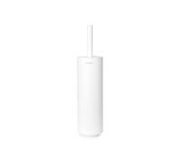 Brabantia - Mindset Escobillero con Soporte - Escobillero Higiénico de Silicona - Mango Protector de Acero - Resistente a la Corrosión - Accesorio de Baño - Fresh Blanco - 42 x 11 x 9,6 cm
