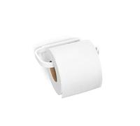 Brabantia - Mindset Portarrollos - Todos los Tamaños de Rollo - se Instala en la Pared - Resistente a la Corrosión - Accesorio de Baño - Material de Fijación Incluido - Fresh Blanco - 4 x 9 x 14 cm