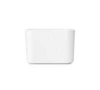 Brabantia - Mindset Recipiente para Residuos - óptimo para Residuos Pequeños - Tapa Oscilante Extraíble - No se Raya - Fácil de Limpiar - Resistente a la Corrosión - Blanco - 8,5 x 15 x 10 cm
