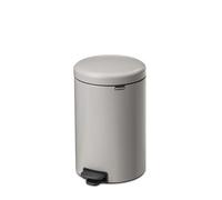Brabantia NewIcon 20L cubo de basura cocina (Soft Grey), papelera cocina con cierre suave e interior extraíble, cubo basura pedal grande con base antideslizante y bolsas PerfectFit, 29 x 38 x 47 cm