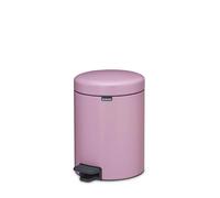 Brabantia NewIcon 5L cubo de basura cocina (Lilac Pink), papelera cocina pequeña para baño, cubo basura pedal con cierre suave e interior extraíble, patas antideslizantes, 21 x 27 x 29 cm