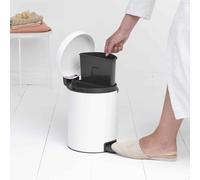 Brabantia NewIcon cubo de basura con pedal 2x2l - blanco