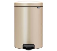 Brabantia NewIcon Cubo de Basura con Pedal, Stainless Steel, Metallic Gold, 20L