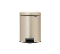 brabantia Cubo con Pedal Newicon, 5 Litros, Cubo Interior de Plástico - Champagne brabantia