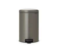 Brabantia NewIcon - Cubo de basura de pedal de 20 litros, acero, color platinum